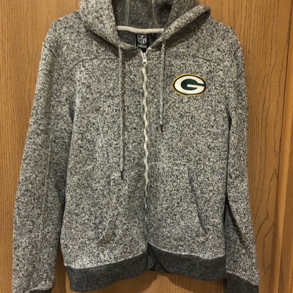 PACKERS NFL team apparel zip up hoody jacket sweatshirt size L GREEN BAY - Picture 1 of 10